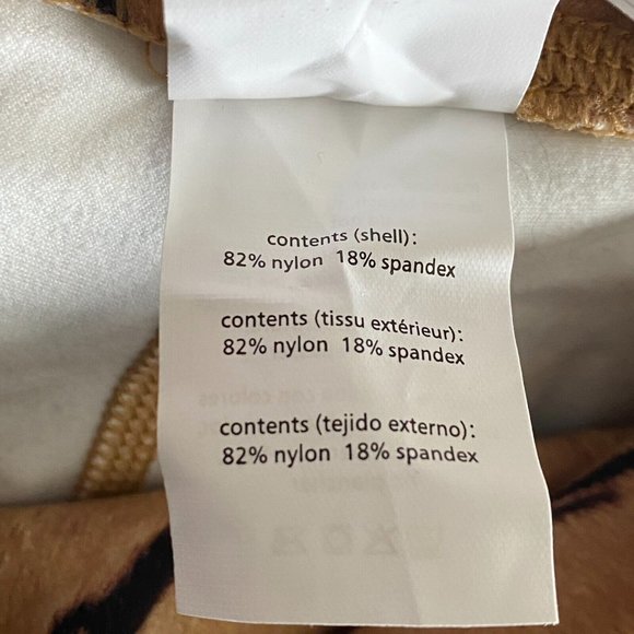 WeWoreWhat High Rise Chain Belt Biker Shorts Sz S Tan Animal Print NWT $88 - Picture 6 of 7